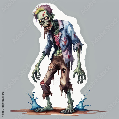 Zombie Ilustration Design Very terrifying