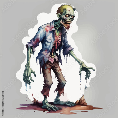 Zombie Ilustration Design Very terrifying