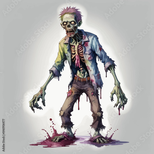 Zombie Ilustration Design Very terrifying