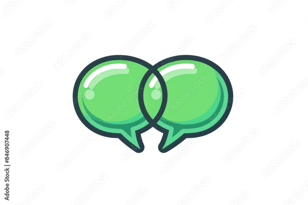 Green chat bubble icon depicting communication and conversation. Ideal for messaging, communication apps, and online discussions. Green chat bubble icon depicting communication and conversation. Ideal for messaging, communication apps, and online discussions.