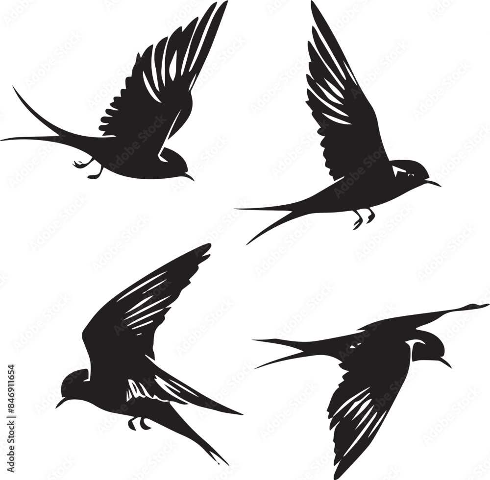 Obraz premium silhouettes of birds