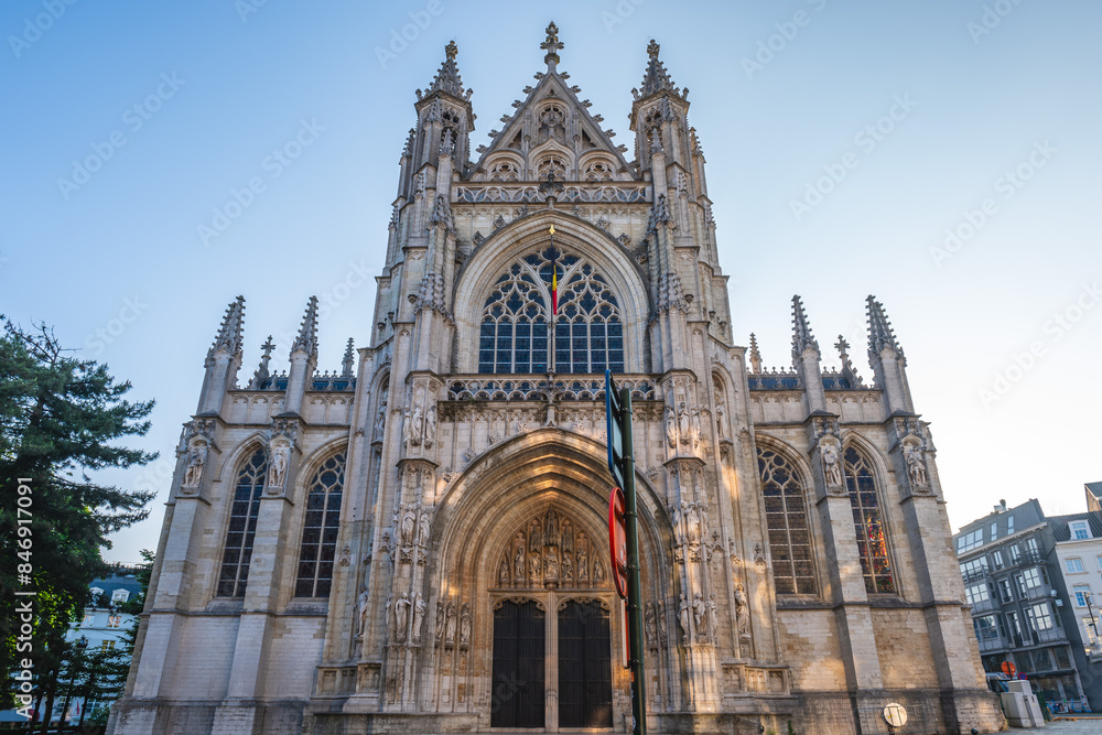 Obraz premium Church of Our Lady of Victories at the Sablon, a church in Brussels, Belgium
