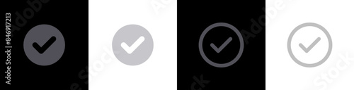 Done buttons collection. check vector icon set. check list button icon vector illustration	