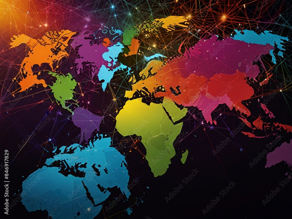 Fototapeta premium Creating and maintaining vibrant global network communities require strategic planning and ongoing engagement 