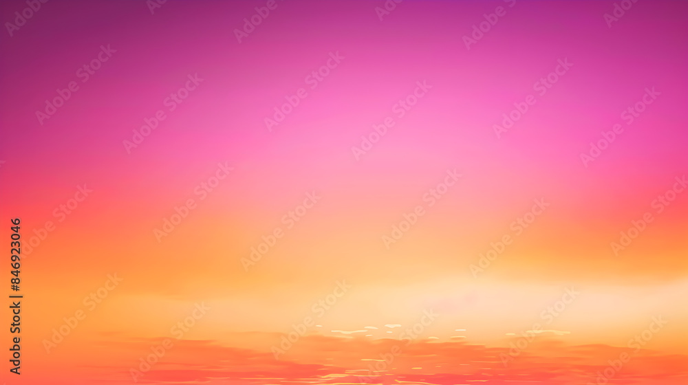 Vibrant Sunset Sky with Gradient Colors of Pink, Purple, and Orange - Serene and Tranquil Evening Atmosphere Vibrant Sunset Sky with Gradient Colors of Pink, Purple, and Orange - Serene and Tranquil Evening Atmosphere