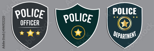 Police badge icon. Simple illustration of police badge vector icon for web design isolated on white background