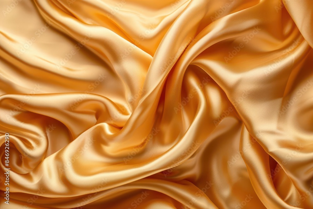 luxurious golden fabric waves elegant satin cloth flow for premium beauty product advertising abstract background luxurious golden fabric waves elegant satin cloth flow for premium beauty product advertising abstract background