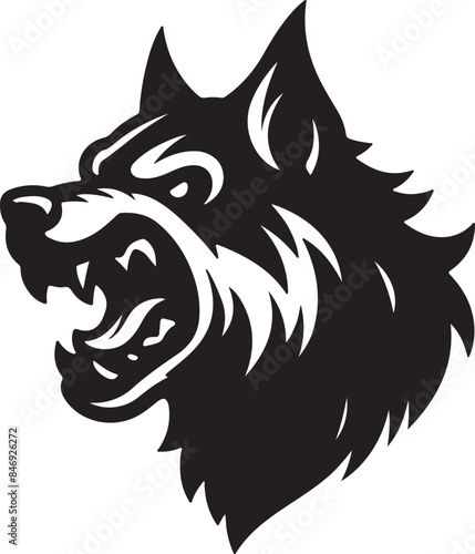 Dog Head Silhouette Vector