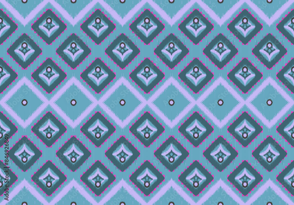 24061103 Ikat seamless geometric vector texture 24061103 Ikat seamless geometric vector texture