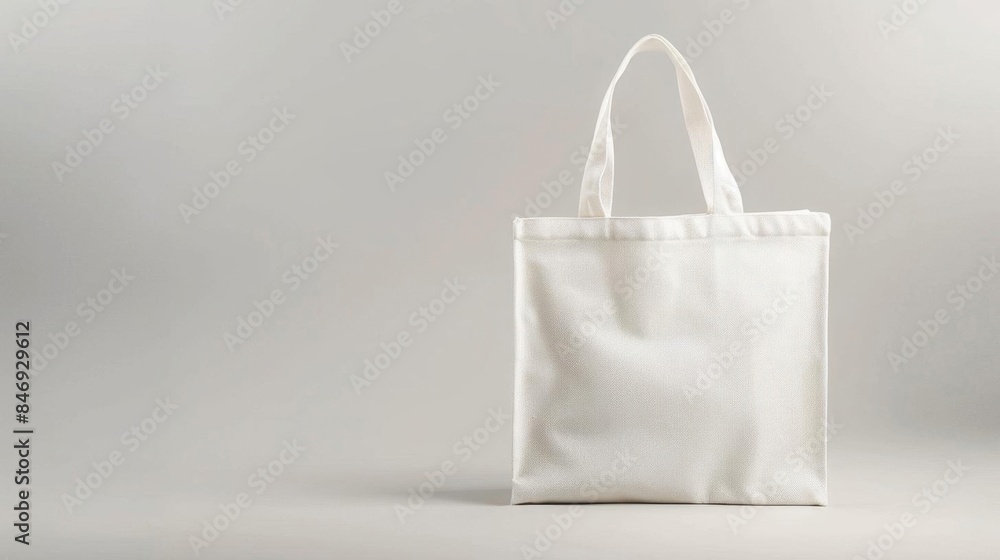 Highquality image of a blank white canvas tote bag on a neutral background, ready for custom design and promotional material Highquality image of a blank white canvas tote bag on a neutral background, ready for custom design and promotional material