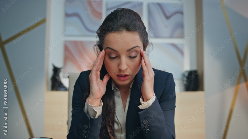 Mad lady arguing video call at modern room portrait. Annoyed woman virtual chat Mad lady arguing video call at modern room portrait. Annoyed woman virtual chat