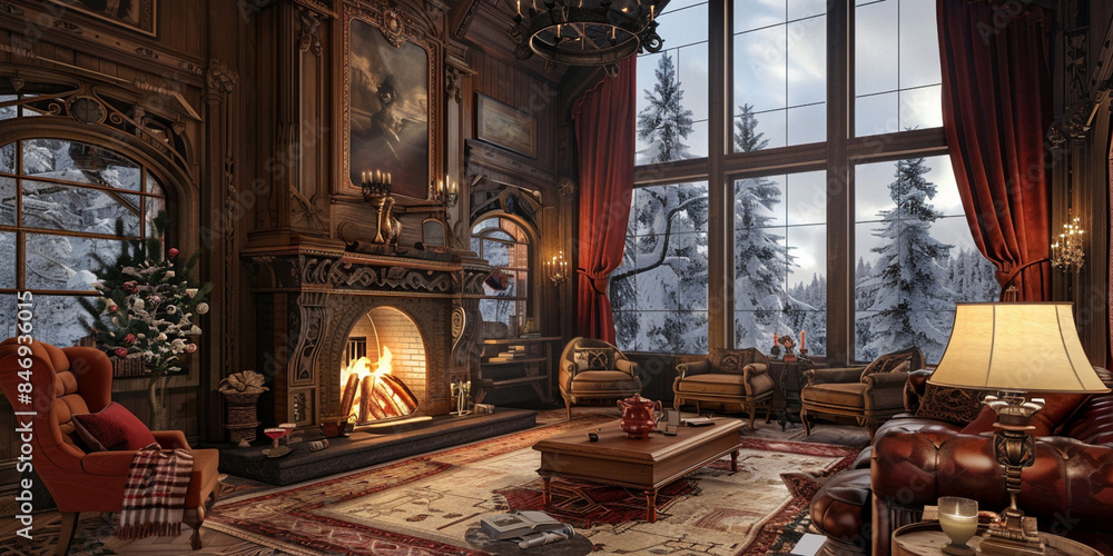 Fototapeta premium Home Library Background Photos 