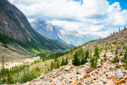 Photography Landscape of the canadian rookie mountains inside the Jasper National Park
