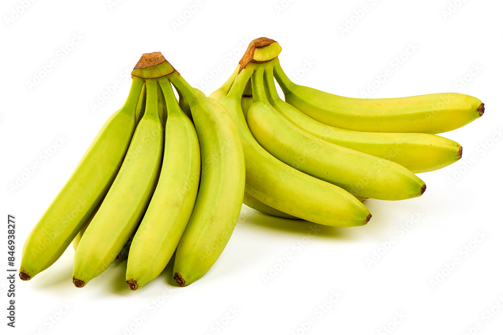 Bunch of bananas isolated on white background. High resolution image