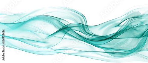 Abstract teal wave pattern on a white background. Perfect for backgrounds, wallpapers, and creative designs.