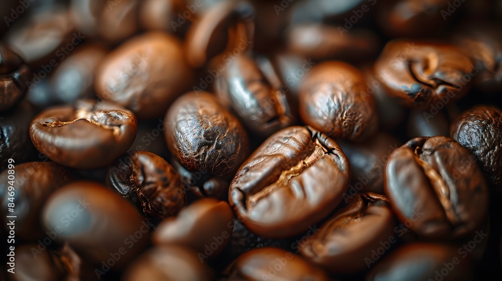 Close-Up of Roasted Coffee Beans Close-Up of Roasted Coffee Beans