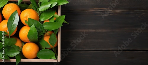 Fresh organic tangerines wi...
