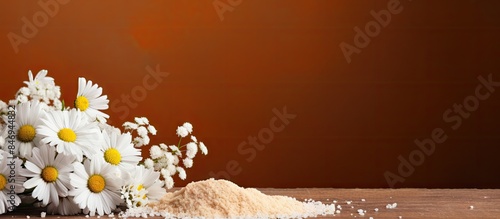 A pile of flour positioned ...