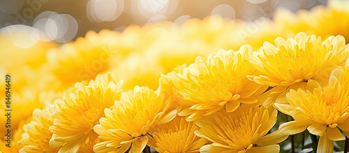 Macro shot of vibrant yello...