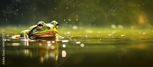 Small green frog of the spe...