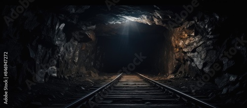 Tunnel with a railroad trac...