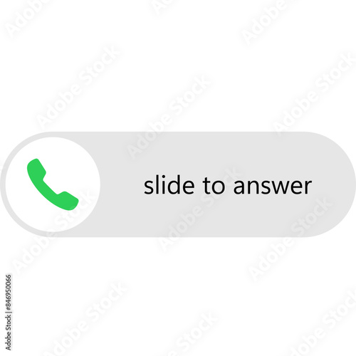 Phone Incoming Call. Slide To Answer Icon