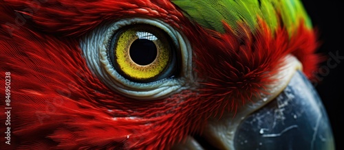 A detailed view of a parrot...