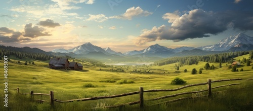 A serene painting capturing...