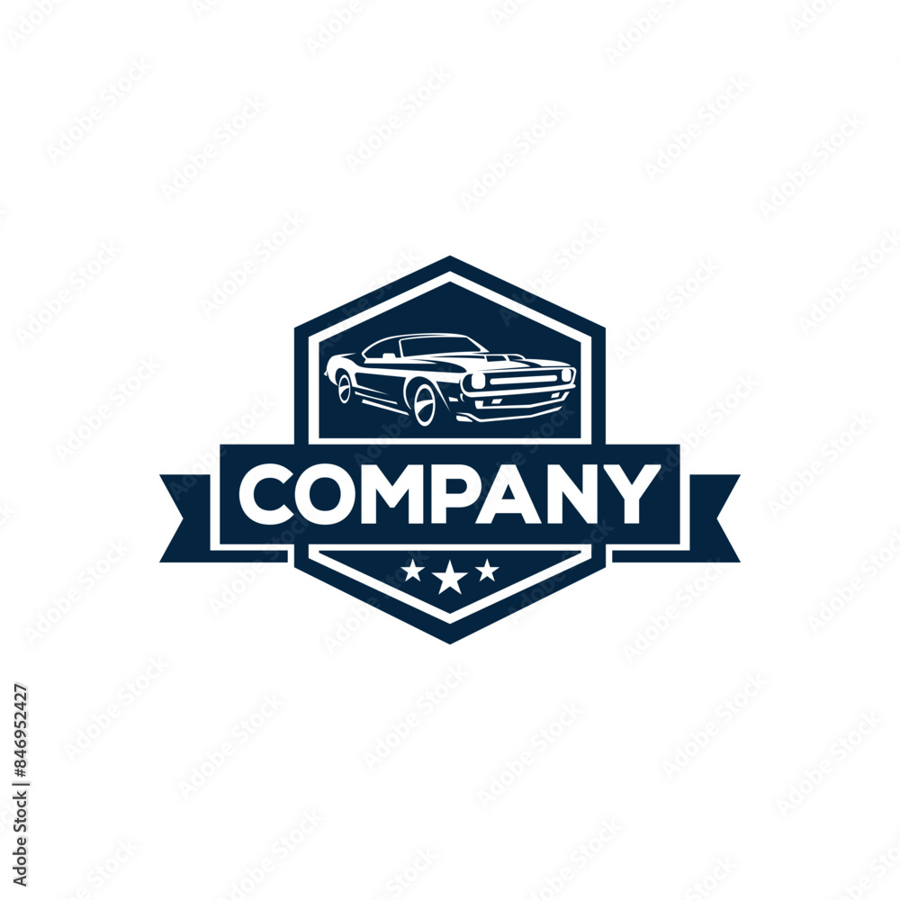 Obraz premium Creative logo design depicting a fast car. 