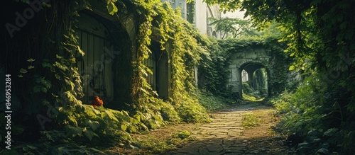 Path through a tunnel overg...