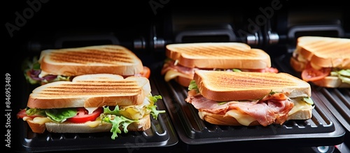 Sandwich maker preparing va...