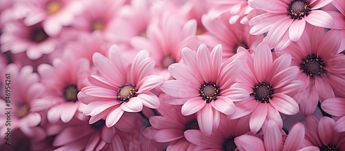 Pink blooms in a container,...