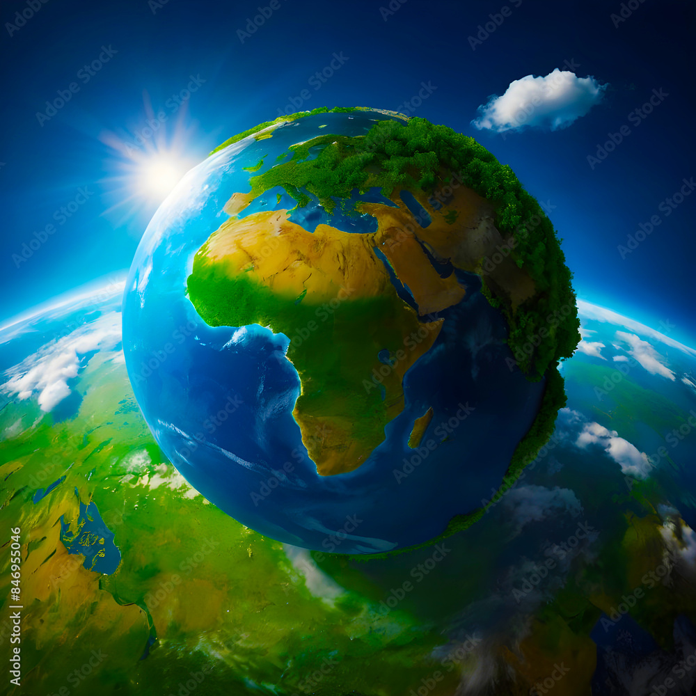 Naklejka premium World ozone day concept.