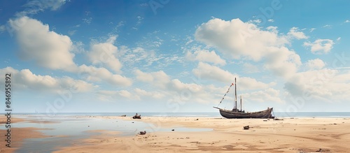 Boat stuck on beach during ...