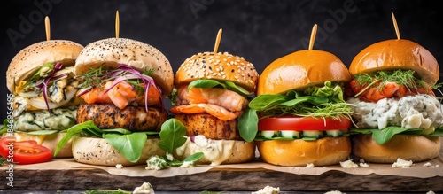 Assortment of sandwiches wi...