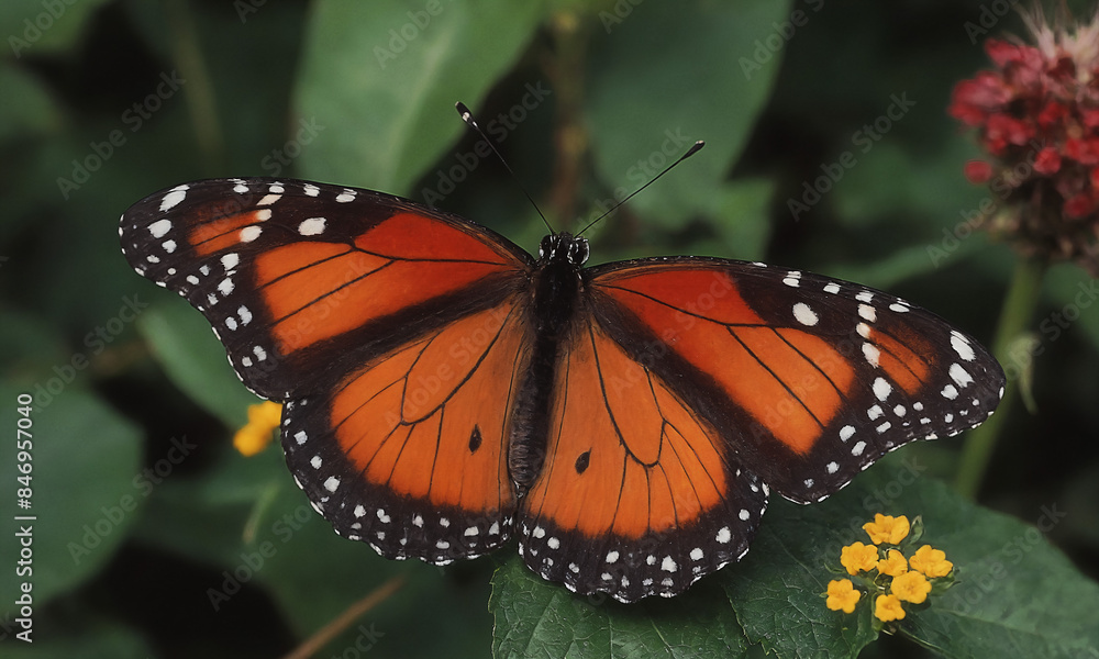 Fototapeta premium butterfly on flower