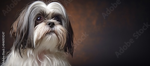 Shaggy dog displaying a dis...