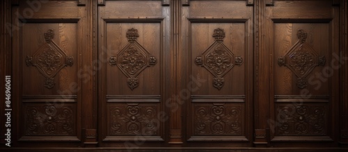 Intricately carved wooden d...