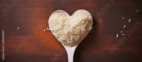 Heart-shaped spoon filled w...