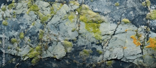 Moss growth on a stone surf...