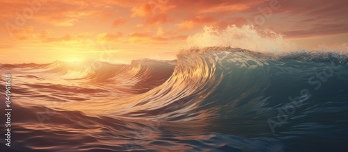 Ocean wave captured up clos...