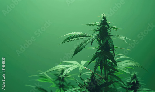 Marijuana plant. Green back...