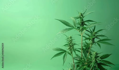 Marijuana plant. Green back...