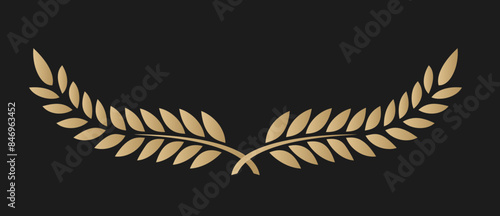Lorbeerkranz in Gold, Vektor