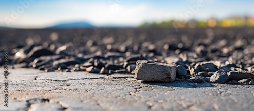 A small rock is situated ne...