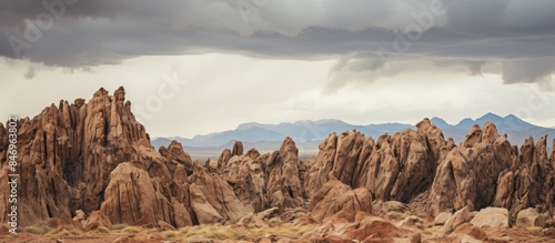 Cluster of rocks in the des...