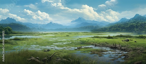 Rural landscape featuring a...