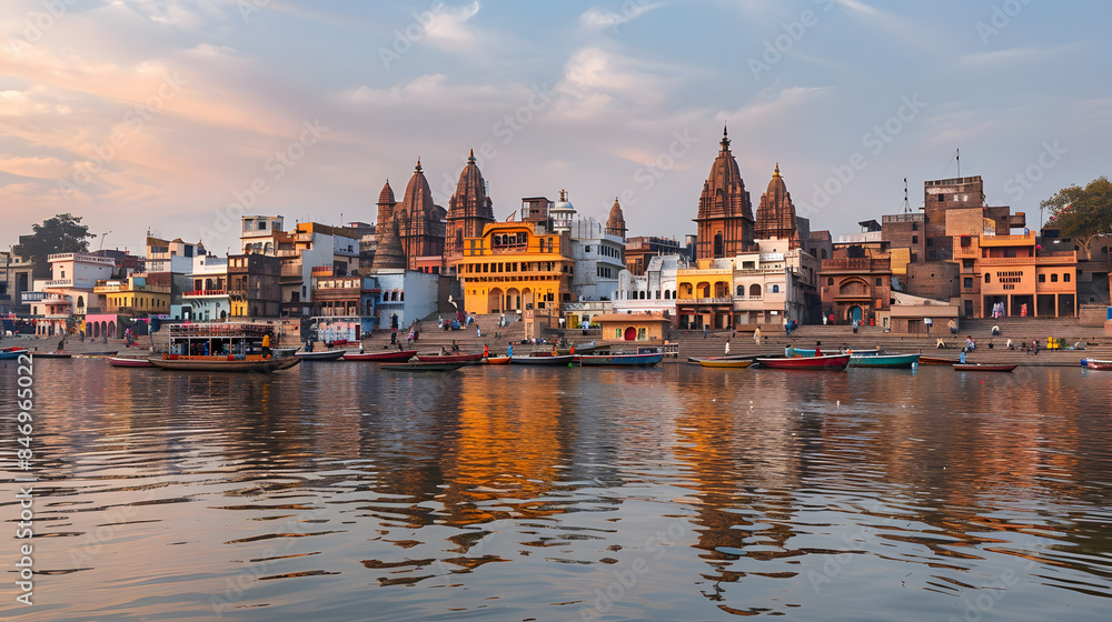 Fototapeta premium The view of the city with its places of worship is truly amazing