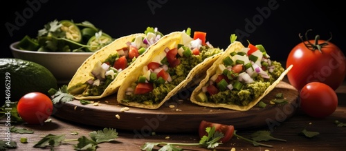 Mexican tacos filled with f...