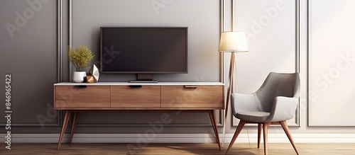 Wooden sideboard with small...
